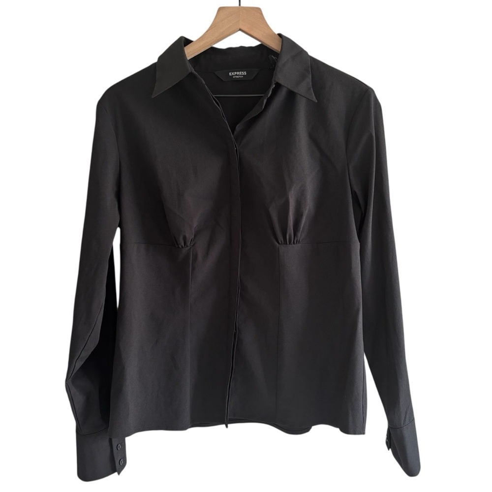 Express Stretch Button Up Shirt Size 11/12 Office Workwear Business Casual